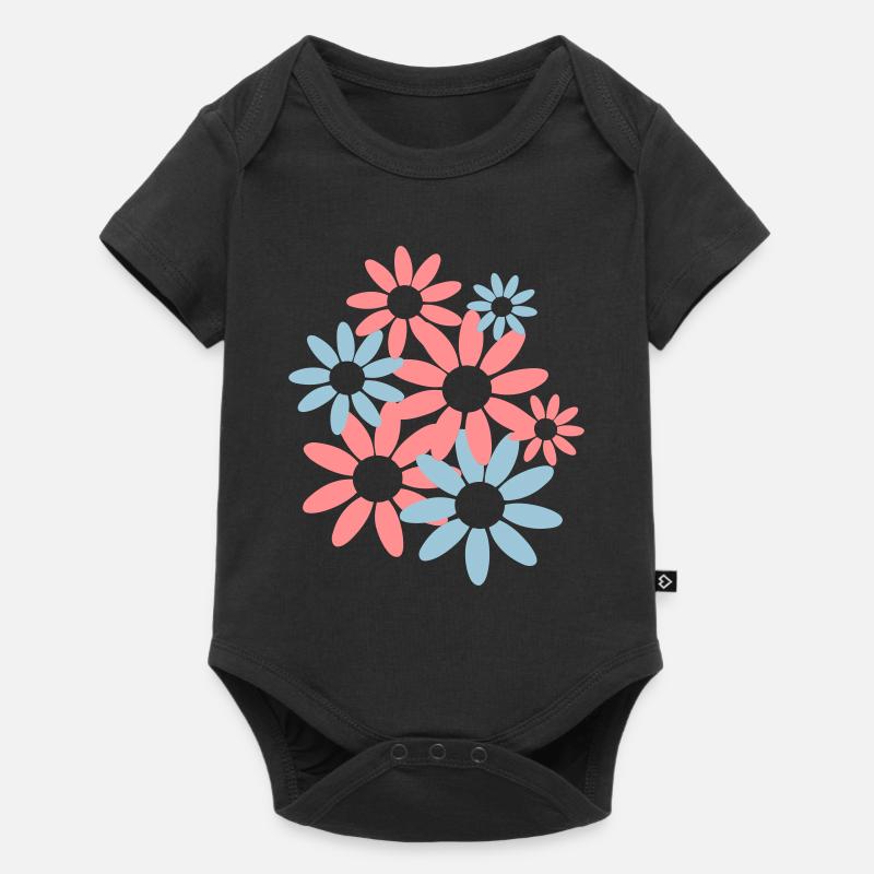 Fleurs de printemps - Body à manches courtes Premium Bébé - noir