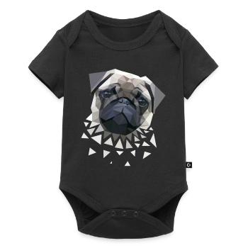 Mops - Baby Premium short-sleeve bodysuit - black - Front