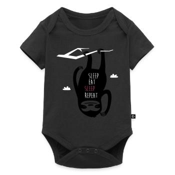 Sleep Eat Sleep Repeat Sloth - Baby Premium short-sleeve bodysuit - black - Front