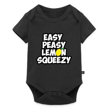 easy peasy lemon squeezy - Baby Premium short-sleeve bodysuit - black - Front
