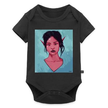 Portrait of a lady - Baby Premium short-sleeve bodysuit - black - Front