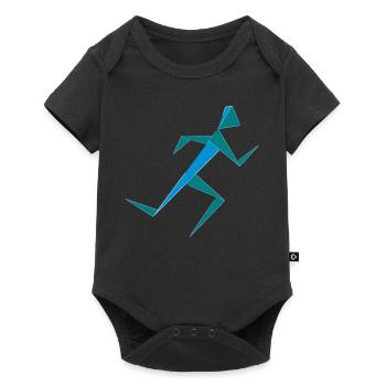 Walking Person Drawing Sport Fast Gift - Baby Premium short-sleeve bodysuit - black - Front