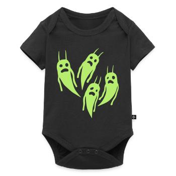 Fantômes Halloween - Body à manches courtes Premium Bébé - noir - Devant