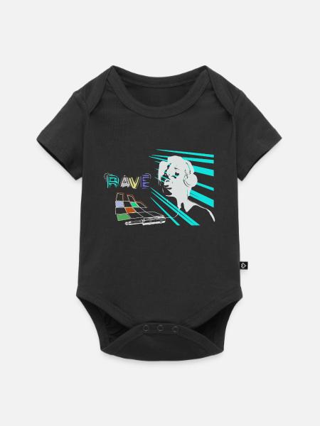 rave - Body à manches courtes Premium Bébé - noir