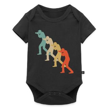 Appareil-photo de photographe de photographie de style vintage rétro - Body à manches courtes Premium Bébé - noir - Devant