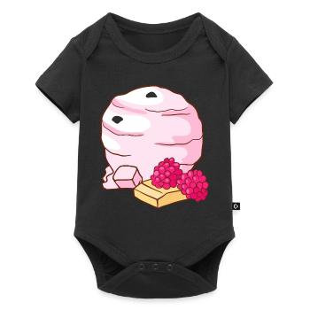 Himbeer Eis Speiseeis Eiskrem Eiscreme Kugeleis - Baby Premium Kurzarmbody - Schwarz - Vorne