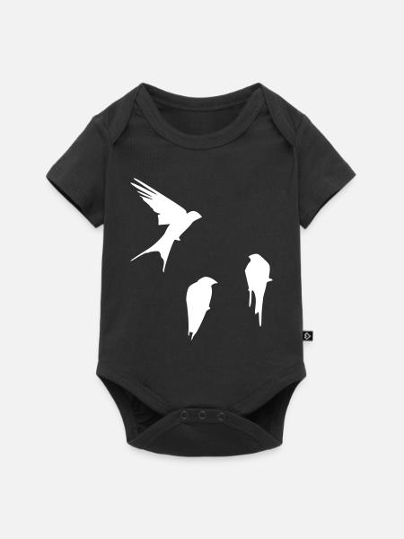 schwalben - Baby Premium Kurzarmbody - Schwarz
