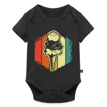 Eis - Baby Premium Kurzarmbody - Schwarz - Vorne