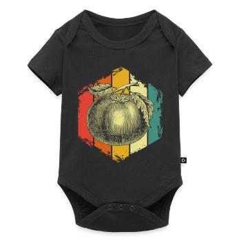 Retro tomato - Baby Premium short-sleeve bodysuit - black - Front