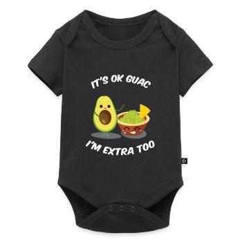 Végétalien Veggie Avocat Guacamole Légume Cadeau - Body à manches courtes Premium Bébé - noir - Devant