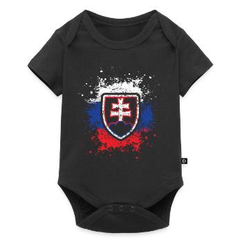 Slovénie UE - Body à manches courtes Premium Bébé - noir - Devant