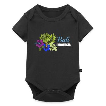 Bali, Indonesia, city, country, flowers - Baby Premium short-sleeve bodysuit - black - Front