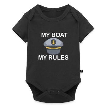 Capitaine - skipper - capitaine - idée cadeau marin - Body à manches courtes Premium Bébé - noir - Devant