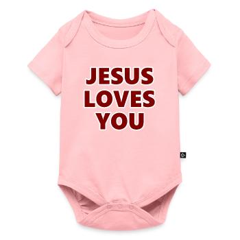 Jesus, English saying, faith, religion, God - Baby Premium short-sleeve bodysuit - rose - Front