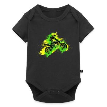 Coureur motocross - Body à manches courtes Premium Bébé - noir - Devant