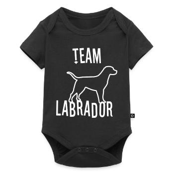 Race de chien Team Labrador - Body à manches courtes Premium Bébé - noir - Devant