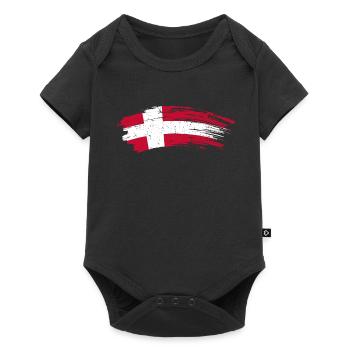 Danemark pays drapeau maison cadeau - Body à manches courtes Premium Bébé - noir - Devant