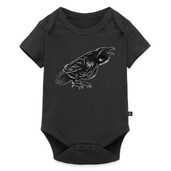 Crow - Baby Premium short-sleeve bodysuit - black - Front