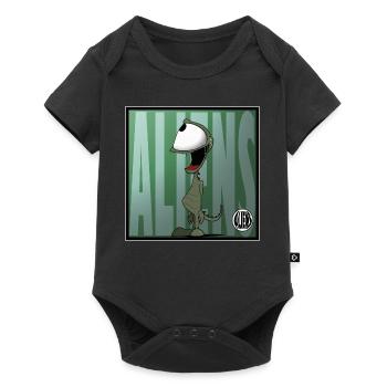 ALIENS, out of this world - Baby Premium short-sleeve bodysuit - black - Front