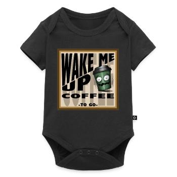 WAKE ME UP COFFEE - Baby Premium short-sleeve bodysuit - black - Front