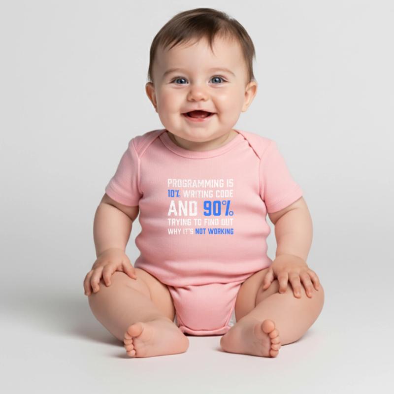 Programmeur-cadeau "La programmation, c'est l'écriture de code à 10%" Body à manches courtes Premium Bébé