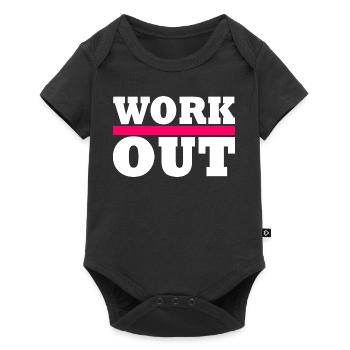 Faire des exercices - Body à manches courtes Premium Bébé - noir - Devant