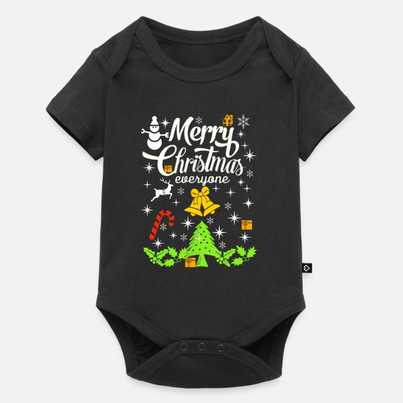 Joyeux Noël, Joyeux Noël, Joyeux Noël - Body à manches courtes Premium Bébé - noir