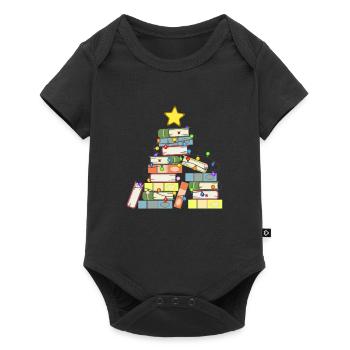Arbre de Noël Bookish I - Body à manches courtes Premium Bébé - noir - Devant