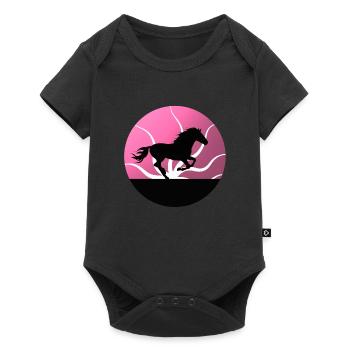 Horses horse riding equestrian sport - Baby Premium short-sleeve bodysuit - black - Front