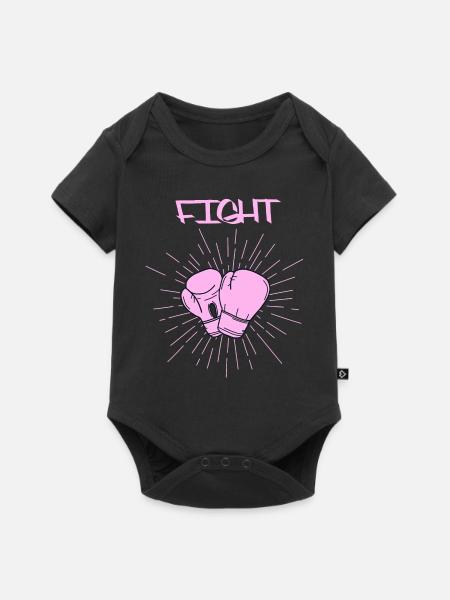 BOXE - Body à manches courtes Premium Bébé - noir