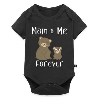 Oursons Maman & Moi Maman aime Bébé - Body à manches courtes Premium Bébé - noir - Devant