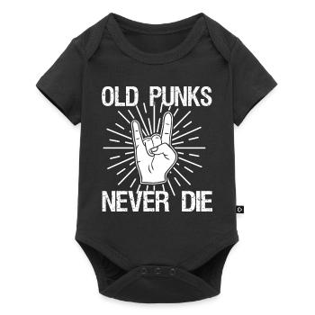 Old Punks Never Die Punkrock saying gift - Baby Premium short-sleeve bodysuit - black - Front