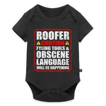 Dachdecker - Baby Premium Kurzarmbody - Schwarz - Vorne