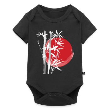 Japan Asia Bamboo Sun Kanji simple nature - Baby Premium short-sleeve bodysuit - black - Front