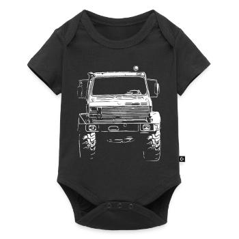 Unimog, véhicule utilitaire, camion, Unimog 406, tracteur - Body à manches courtes Premium Bébé - noir - Devant