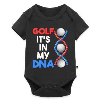 Golf It's in my DNA Golfspieler Golfer Golf - Baby Premium short-sleeve bodysuit - black - Front