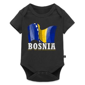 Bosnia Flag - Baby Premium short-sleeve bodysuit - black - Front