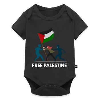 Free Palestine - Baby Premium short-sleeve bodysuit - black - Front