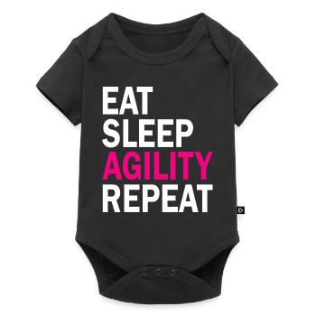 Dog dog agility - Baby Premium short-sleeve bodysuit - black - Front