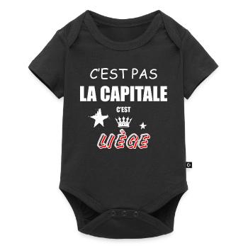 C'est Pas La Capitale C'est Liège - Body à manches courtes Premium Bébé - noir - Devant