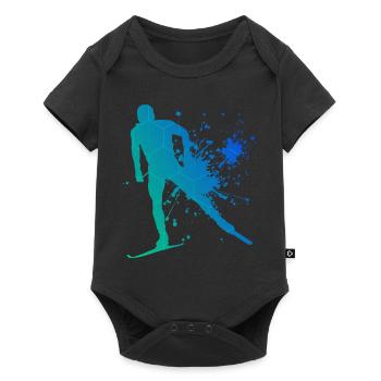 Ski de fond Classique Ski de fond Hommes Ski de fond Skatin - Body à manches courtes Premium Bébé - noir - Devant