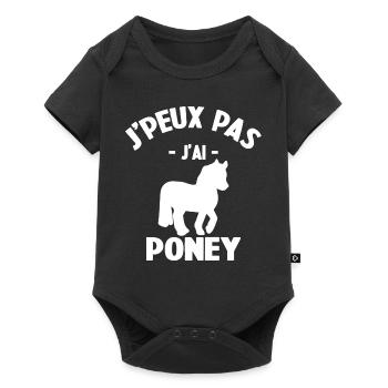 Je Peux Pas J'ai Poney - Body à manches courtes Premium Bébé - noir - Devant