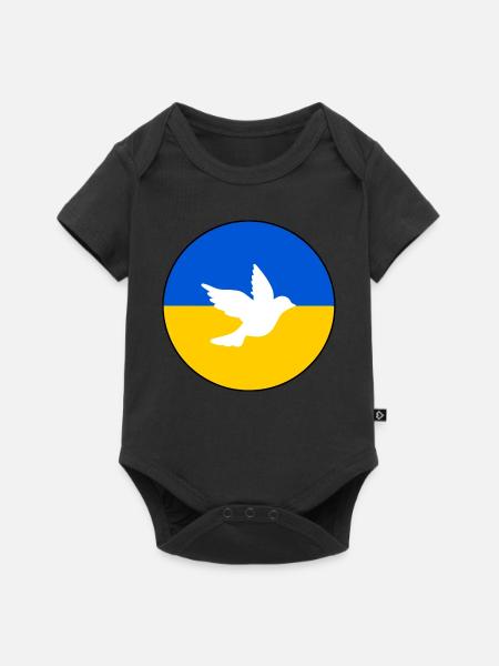 Ukraine - Baby Premium Kurzarmbody - Schwarz
