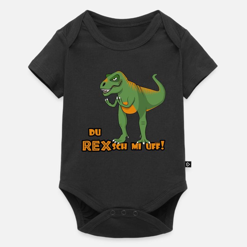 T-Rex "Regsch mi uf" Schweizerdeutsch - Baby Premium Kurzarmbody - Schwarz
