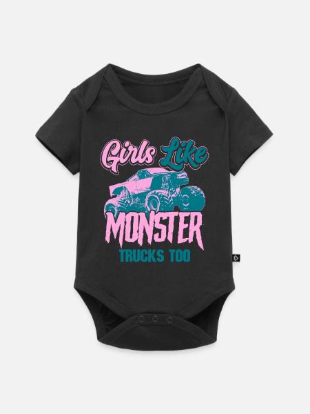 Monstertruck - Baby Premium Kurzarmbody - Schwarz