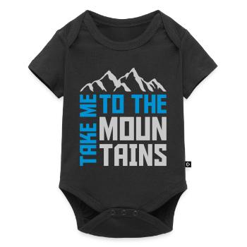 Citation à la montagne - Body à manches courtes Premium Bébé - noir - Devant