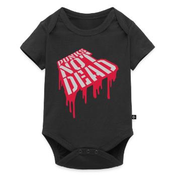 Quote punks not dead - Baby Premium short-sleeve bodysuit - black - Front