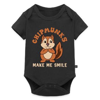 Chipmunks Cute Forest Animal Wildlife - Baby Premium short-sleeve bodysuit - black - Front