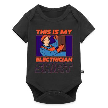 Elektriker Hobby Elektroarbeiter Handwerker - Baby Premium Kurzarmbody - Schwarz - Vorne