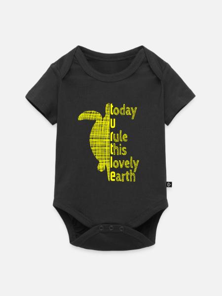TURTLE - Baby Premium Kurzarmbody - Schwarz